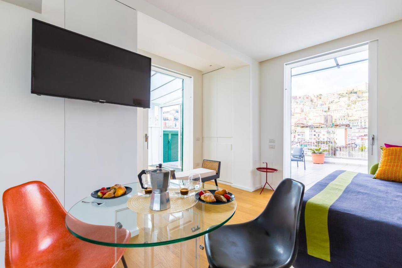 Seaview Terrace 360°& Elegant Loft Apartamento Nápoles Exterior foto