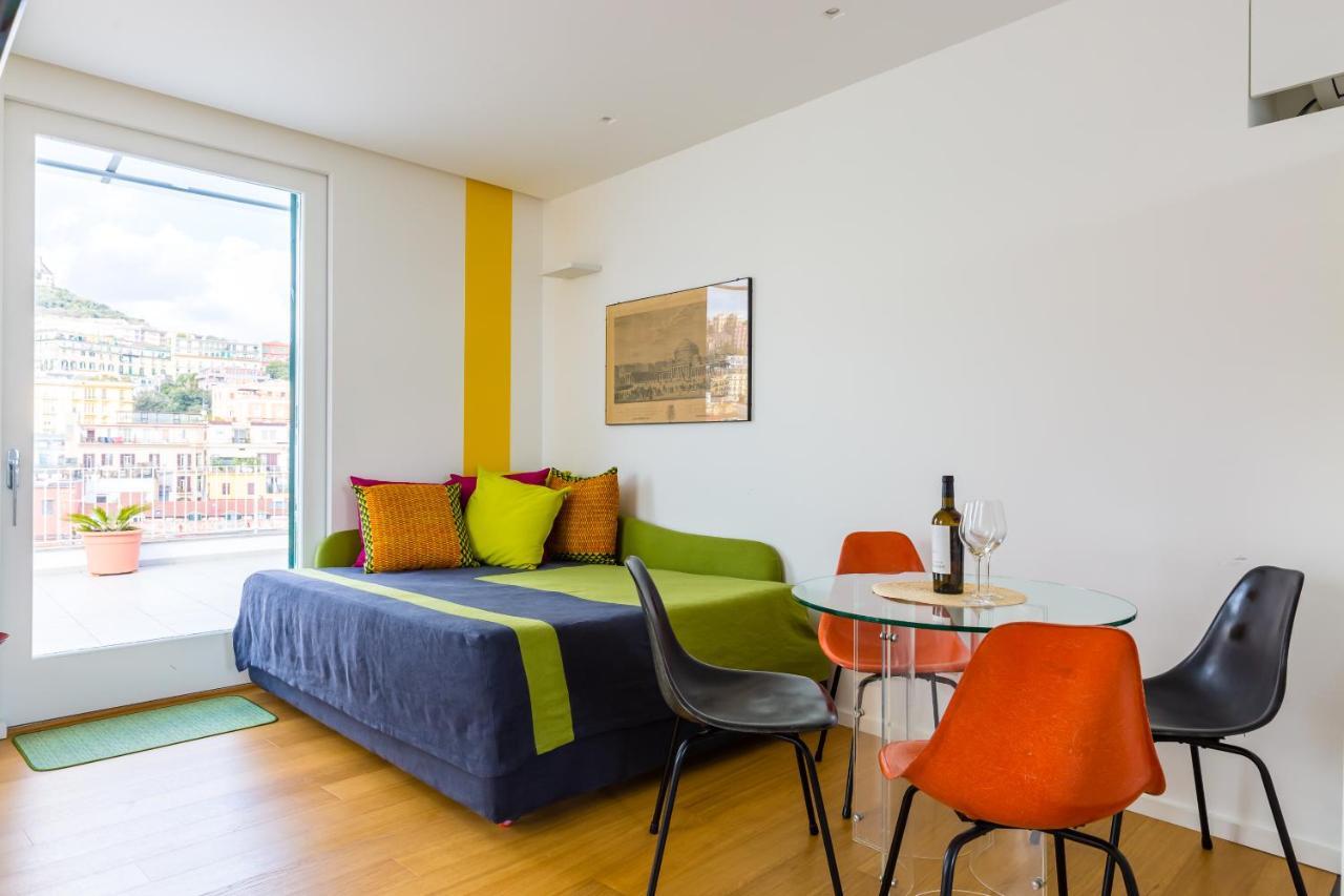 Seaview Terrace 360°& Elegant Loft Apartamento Nápoles Exterior foto