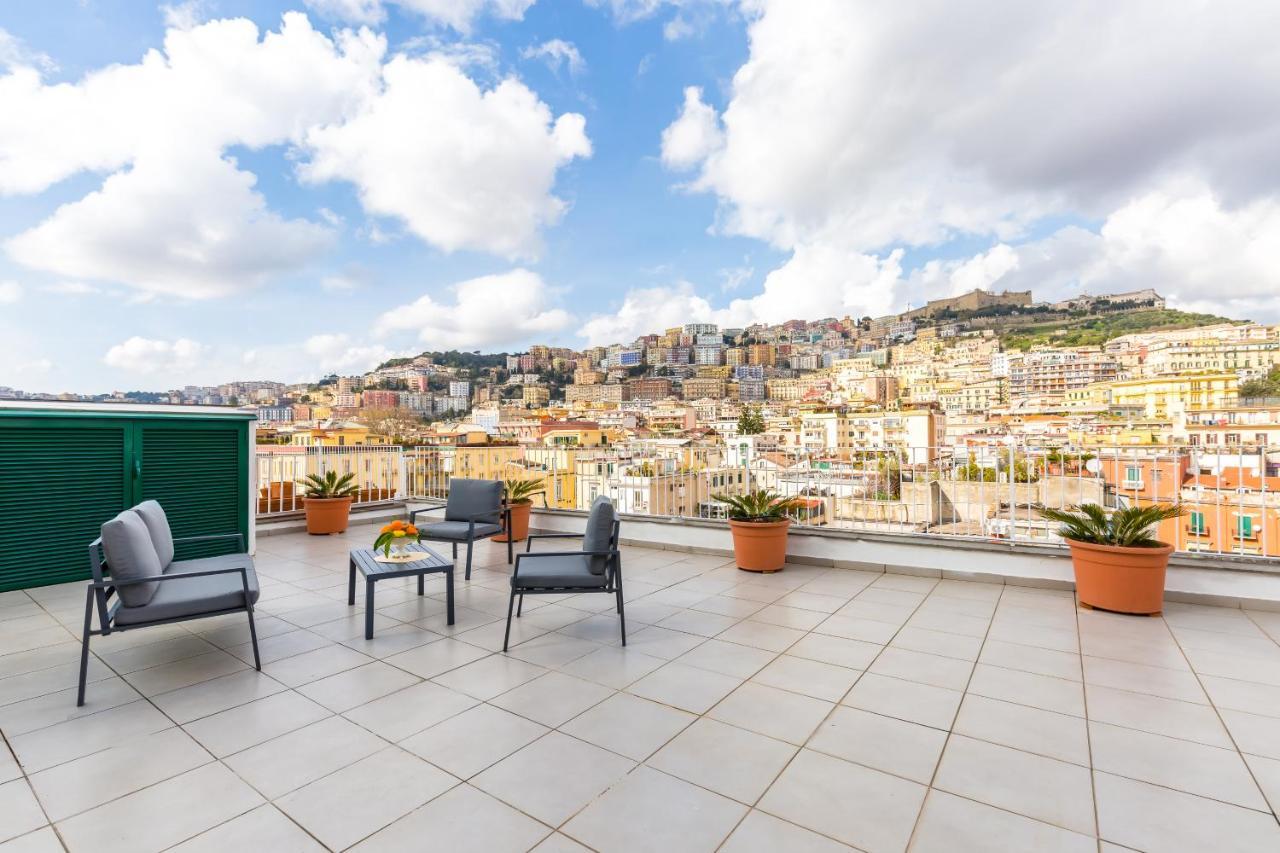 Seaview Terrace 360°& Elegant Loft Apartamento Nápoles Exterior foto