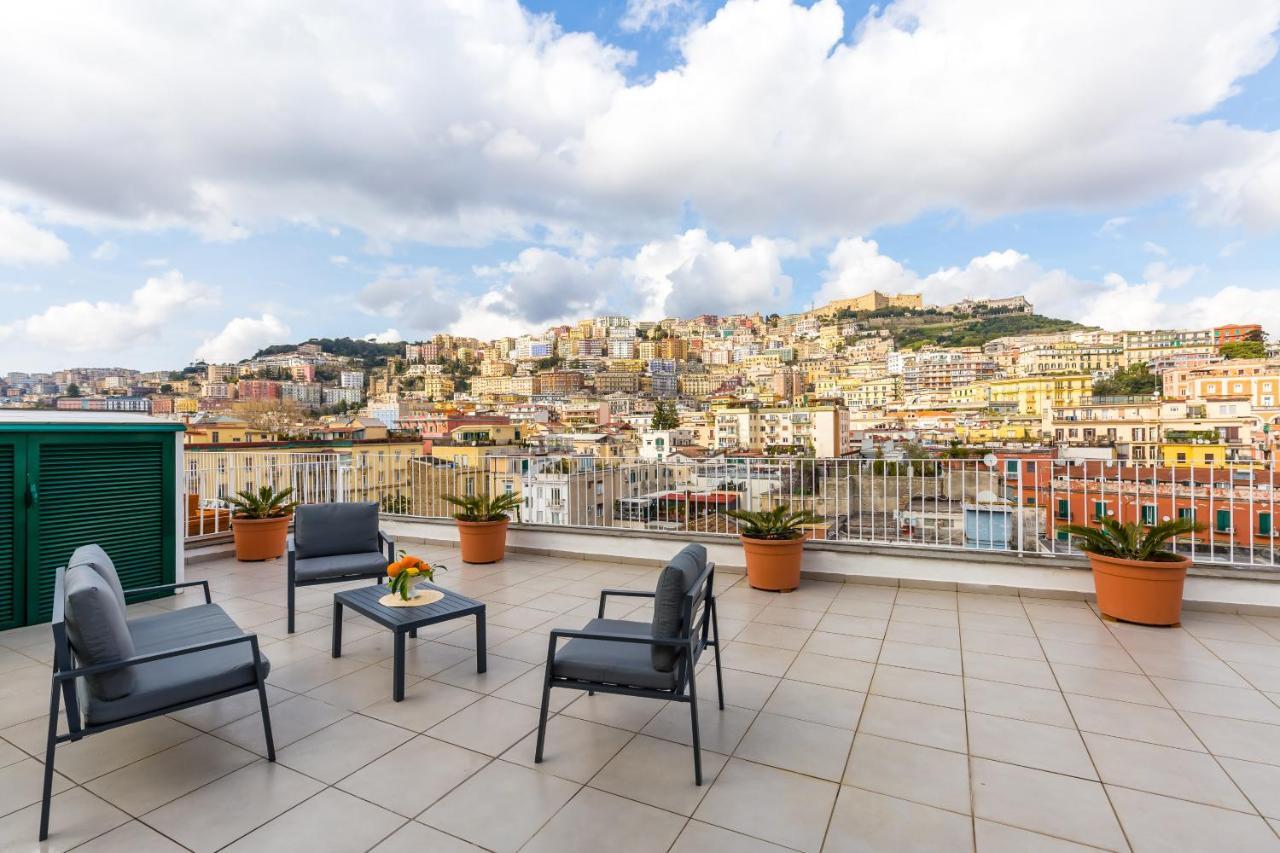 Seaview Terrace 360°& Elegant Loft Apartamento Nápoles Exterior foto