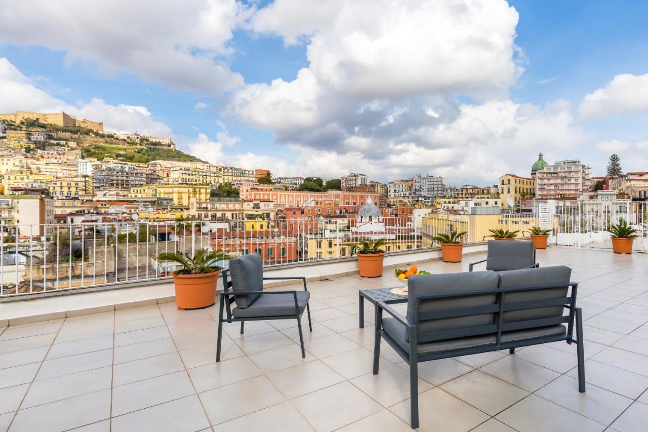 Seaview Terrace 360°& Elegant Loft Apartamento Nápoles Exterior foto